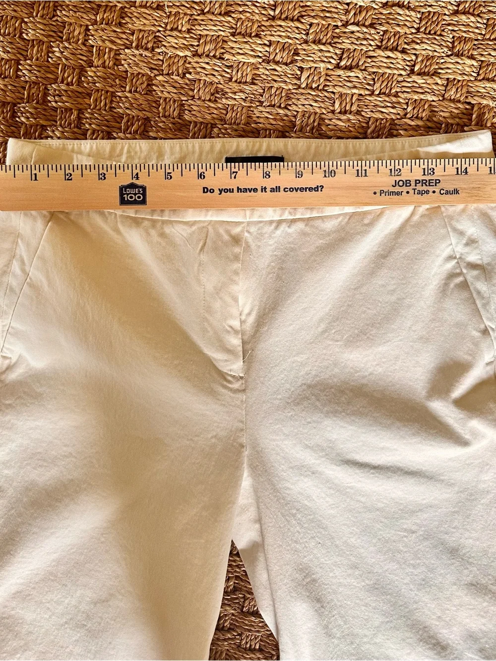 J.Crew Ivory Kick Flare Crop Pants Size 8 Stretch Cotton Blend